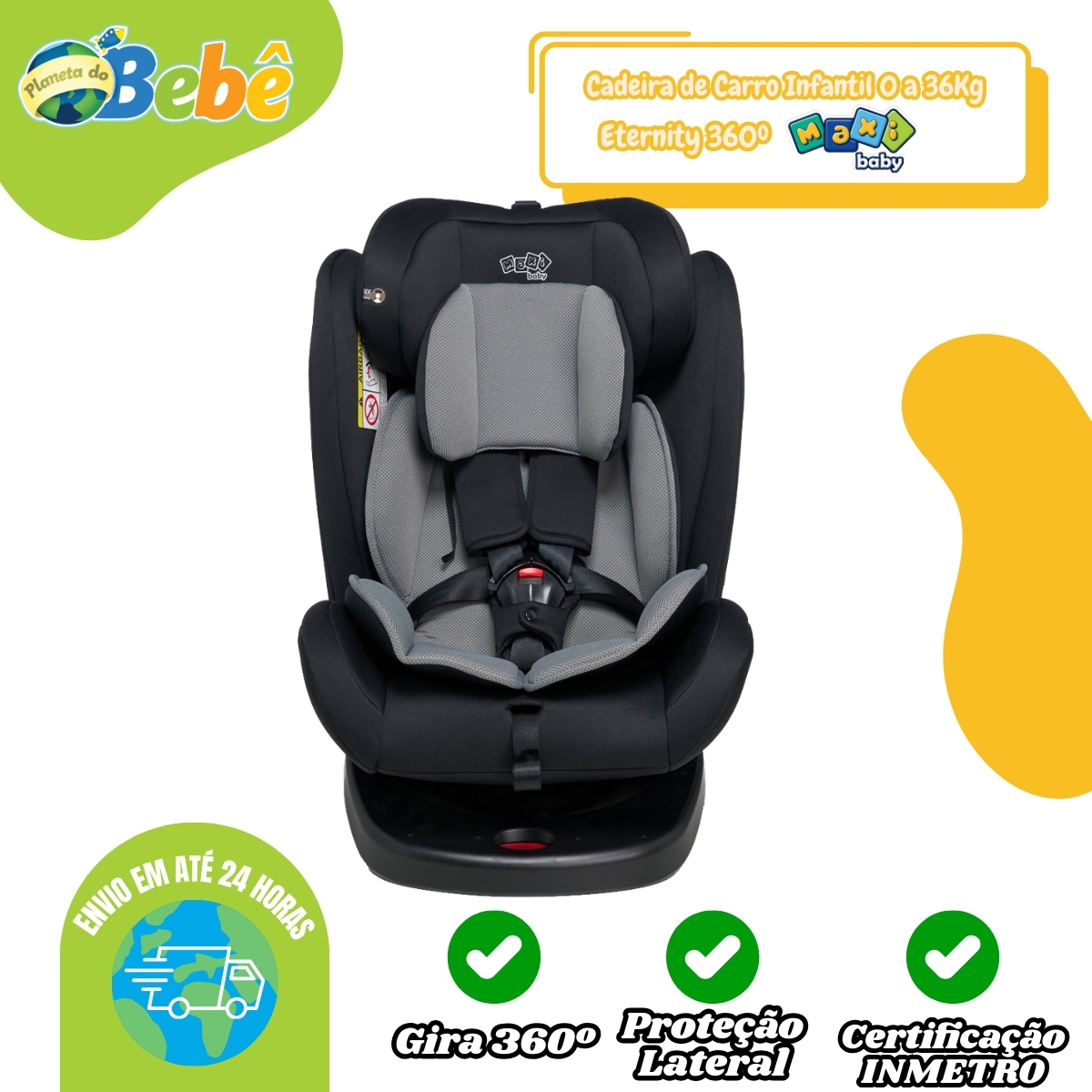 Cadeira de Carro Infantil 0 a 36Kg Eternity 360º Maxi Baby - Imagem 10