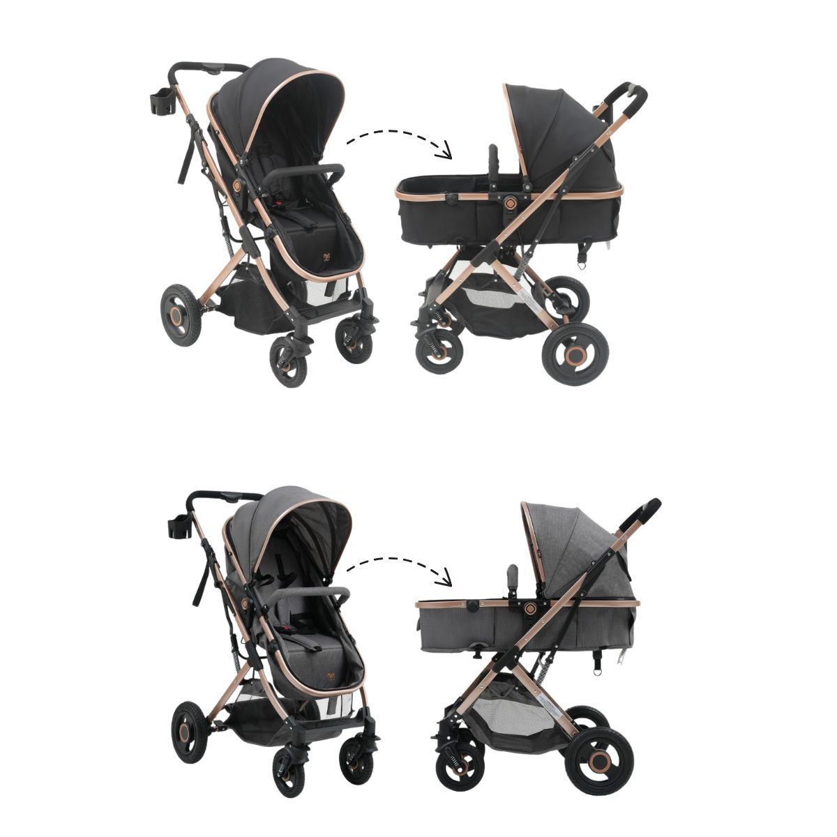 Carrinho Passeio Bebê Moisés Reversível Elysian Maxi Baby