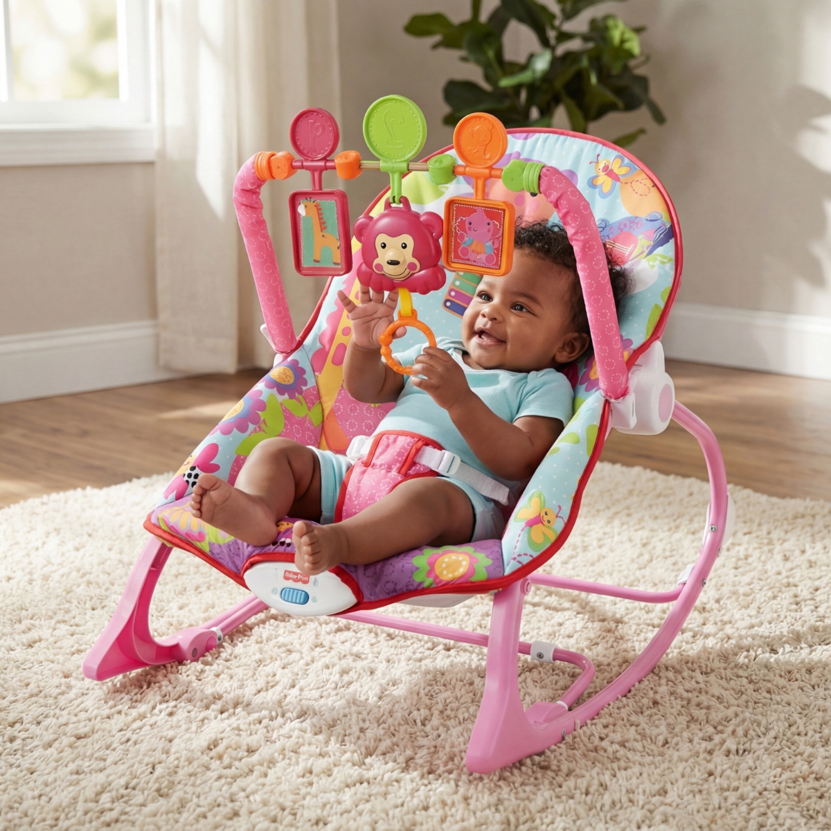 Cadeira de Descanso Musical FunTime New 18kgs Rosa-Maxi Baby - Imagem 2