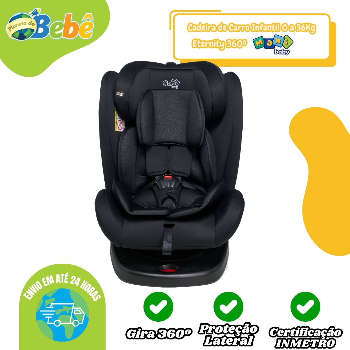 Cadeira de Carro Infantil 0 a 36Kg Eternity 360º Maxi Baby - Imagem 9