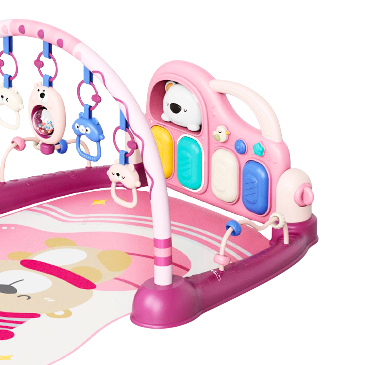Tapete de Atividades Para Bebê Piano Teddy Rosa - Maxi Baby - Imagem 2