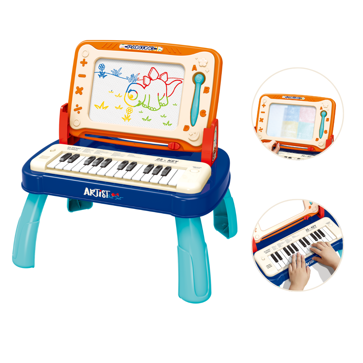 Lousa Mágica Infantil Divertida com Piano Musical Maxi Toys - Imagem 3