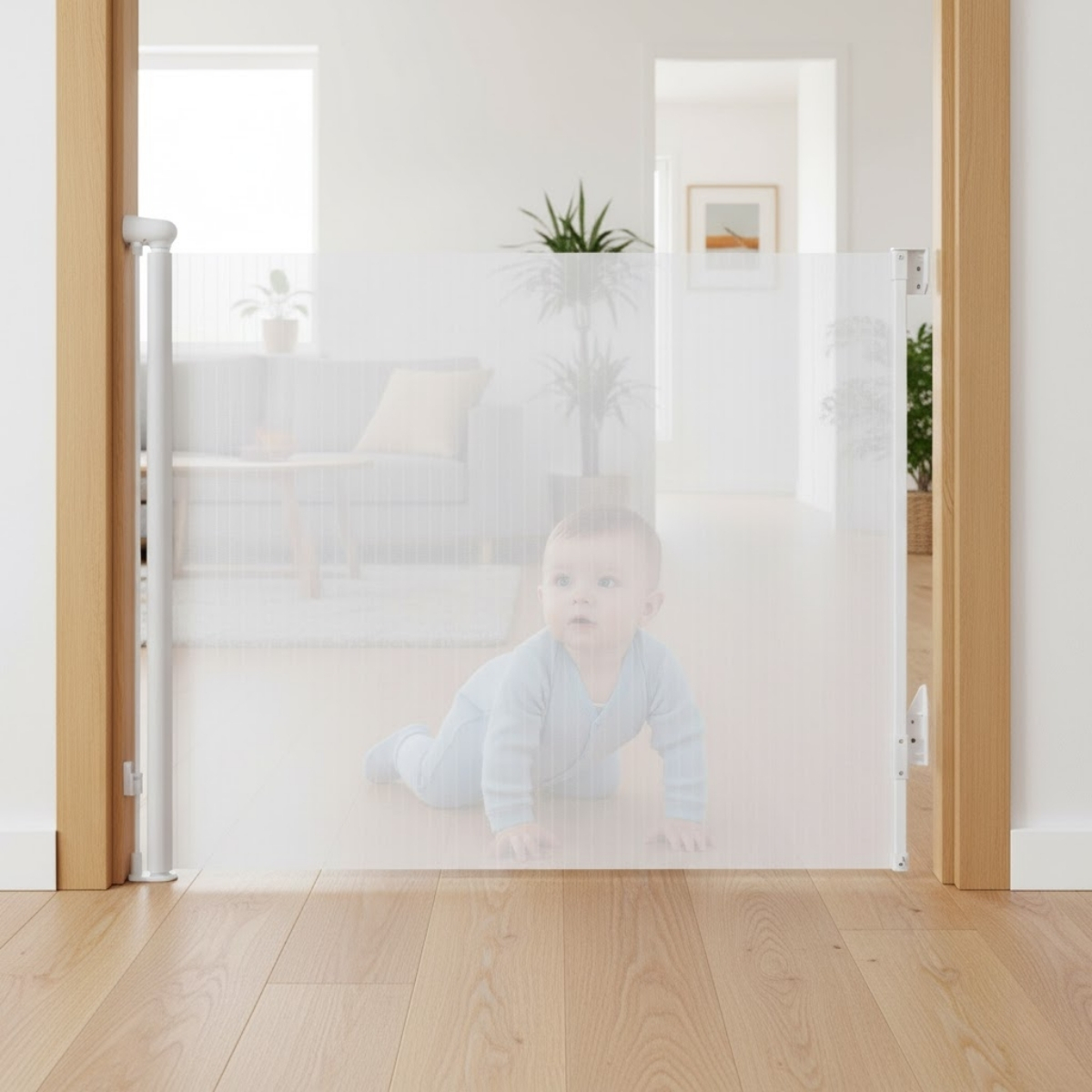 Portão de Segurança Tela Retrátil Infantil 140cm Maxi Baby - Imagem 2