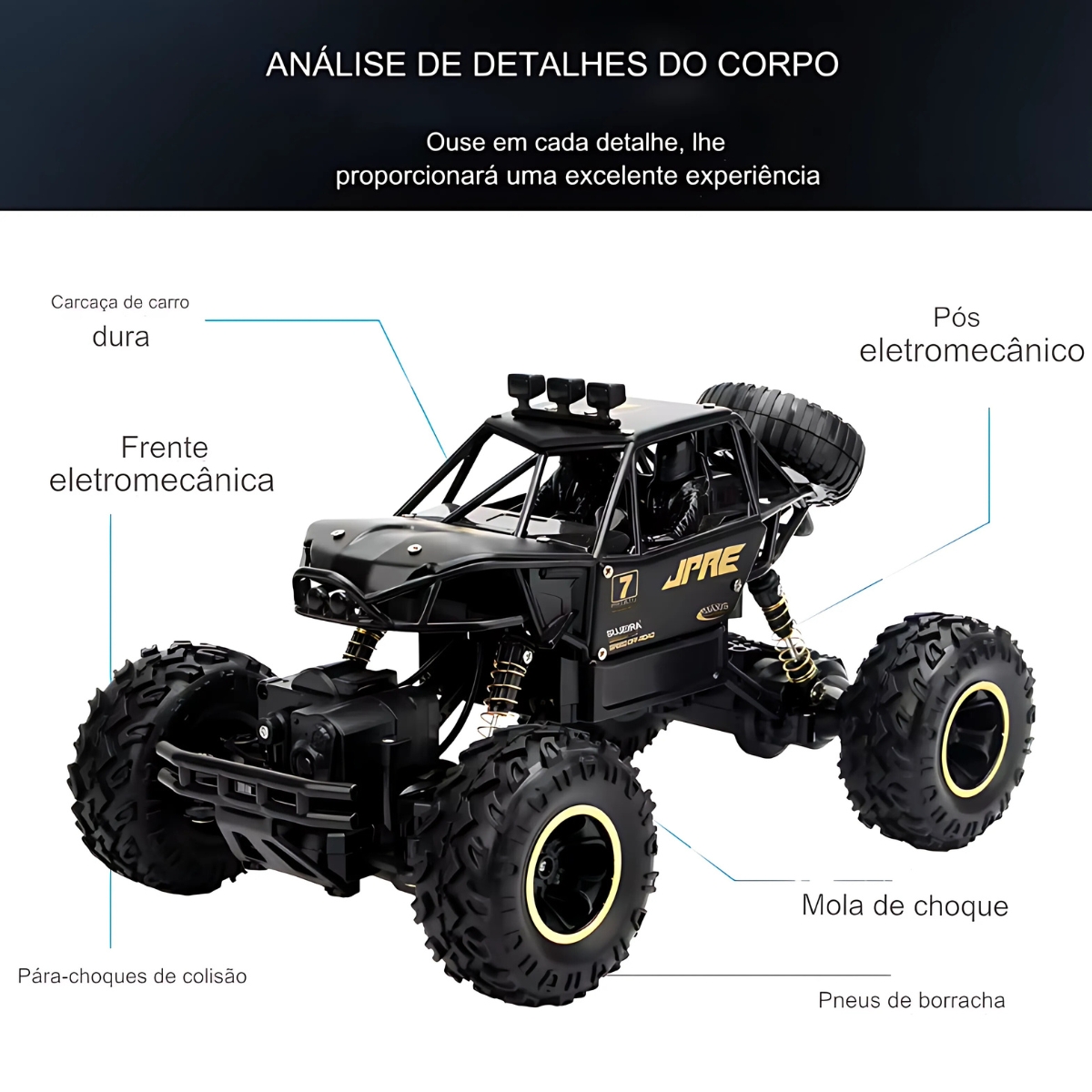 Carrinho de Controle Remoto 4x4 Bateria X-Plore Replay Kids - Imagem 4