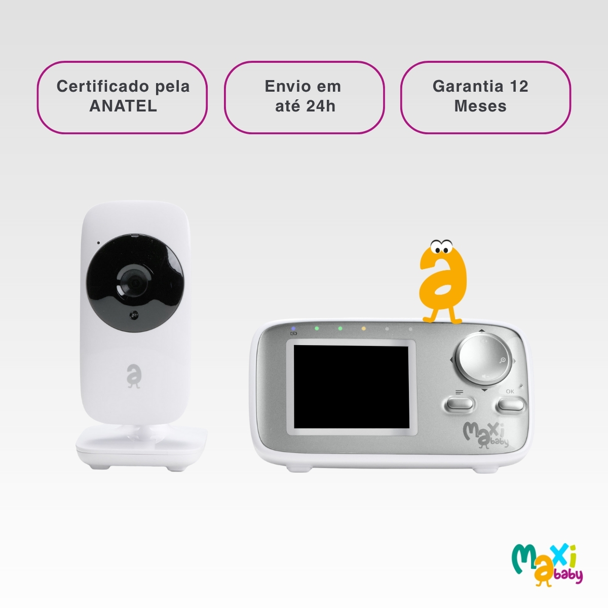 Babá Eletrônica Sem Fio Visão Noturna Zoom Baby ON Maxi Baby - Imagem 9
