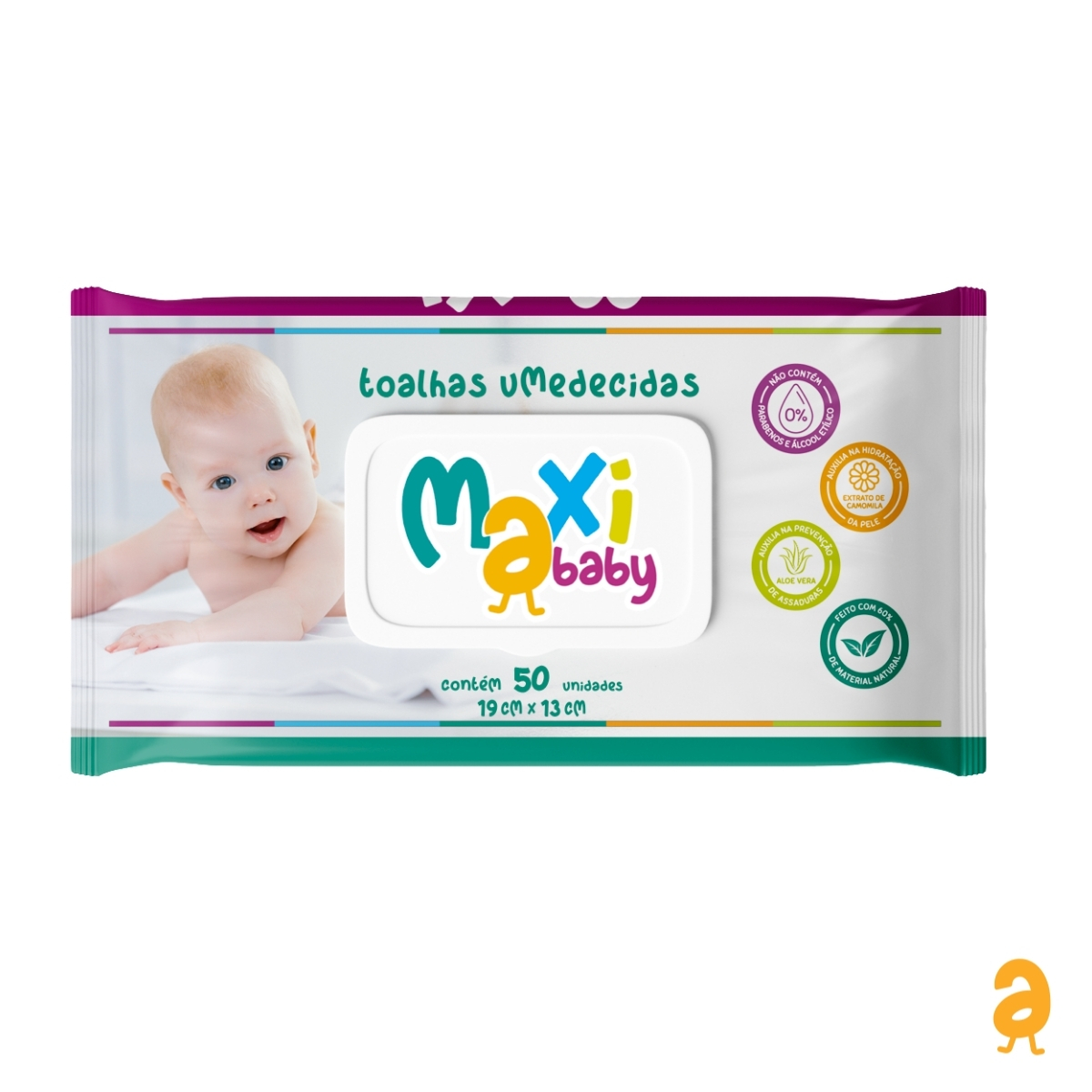 Kit 12 Toalhas Umedecidas Hipoalergênico 50un Cada Maxi Baby - Imagem 4