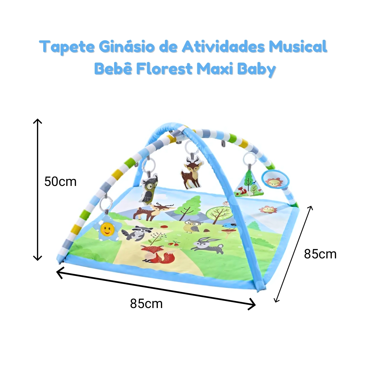 Tapete de Atividades Bebê Com Luz Musical Florest Maxi Baby - Imagem 7
