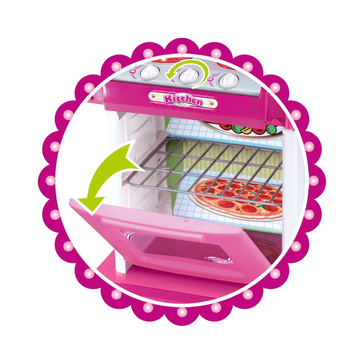 Cozinha Infantil Brinquedo C/ Som e Luz Princess Replay Kids - Imagem 3