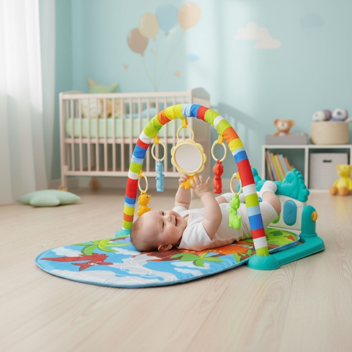 Tapete de Atividades Para Bebê Piano Funny Dino Maxi Baby - Imagem 4