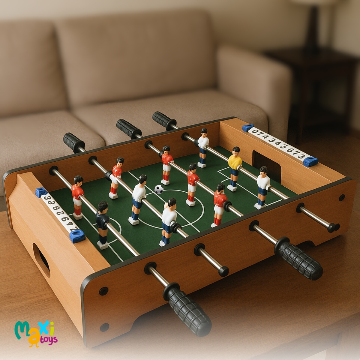 Mesa de Pebolim Infantil Mini Jogo de Futebol - Maxi Toys - Imagem 6