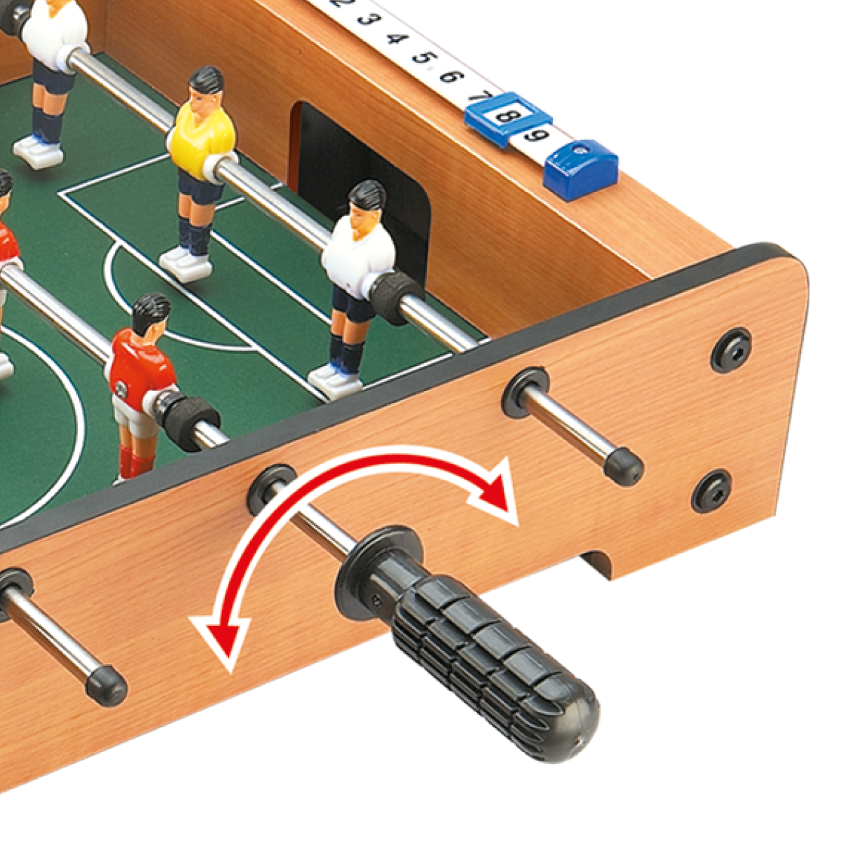 Mesa de Pebolim Infantil Mini Jogo de Futebol - Maxi Toys - Imagem 7