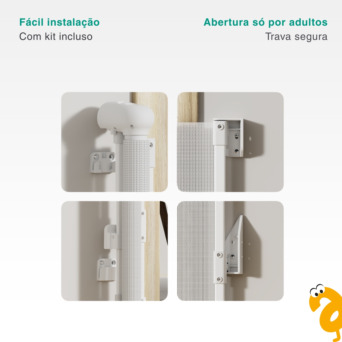 Portão de Segurança Tela Retrátil Infantil 140cm Maxi Baby - Imagem 7