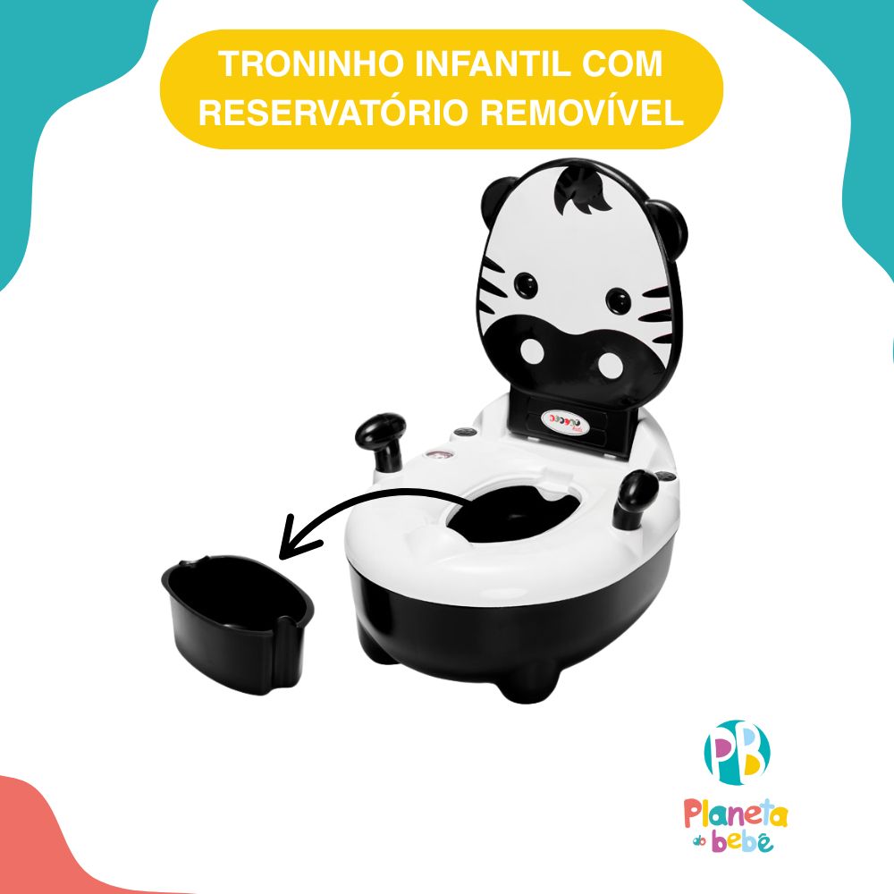 Troninho Penico Infantil Musical Desfralde Zebra Replay Kids - Imagem 3