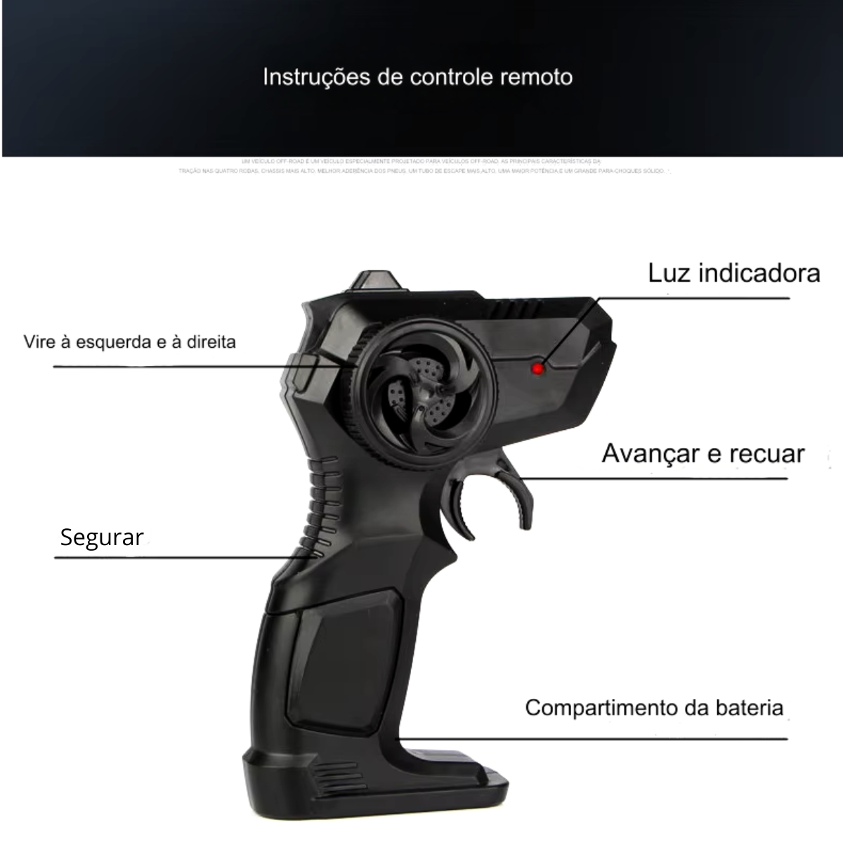Carrinho de Controle Remoto 4x4 Bateria X-Plore Replay Kids - Imagem 6