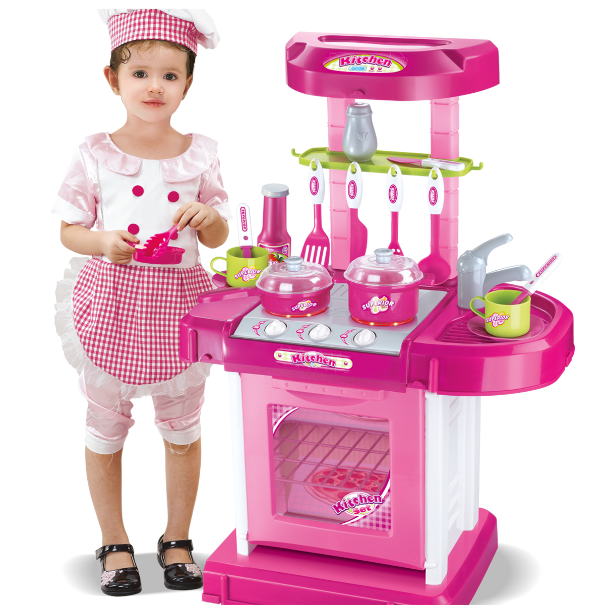 Cozinha Infantil Brinquedo C/ Som e Luz Princess Replay Kids - Imagem 6