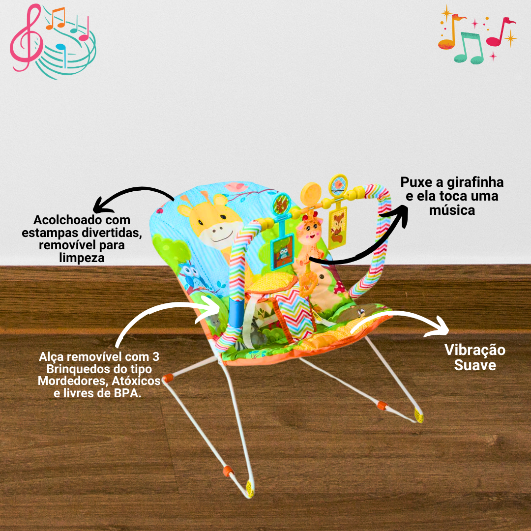 Cadeira de Descanso Bebê Vibratória Musical July Replay Kids - Imagem 10