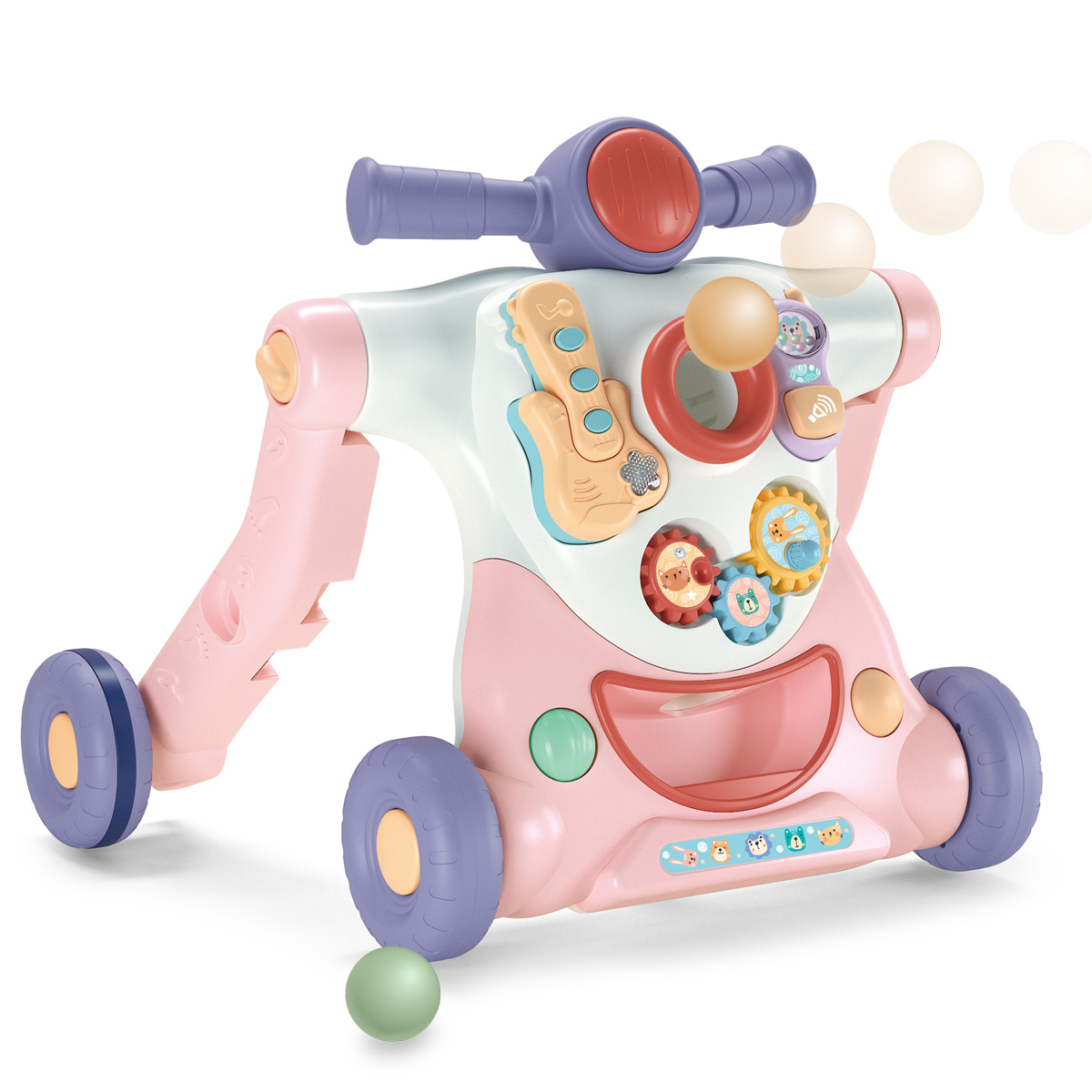 Andador Triciclo e Patinete Infantil Meu Robô Rosa Maxibaby - Imagem 5
