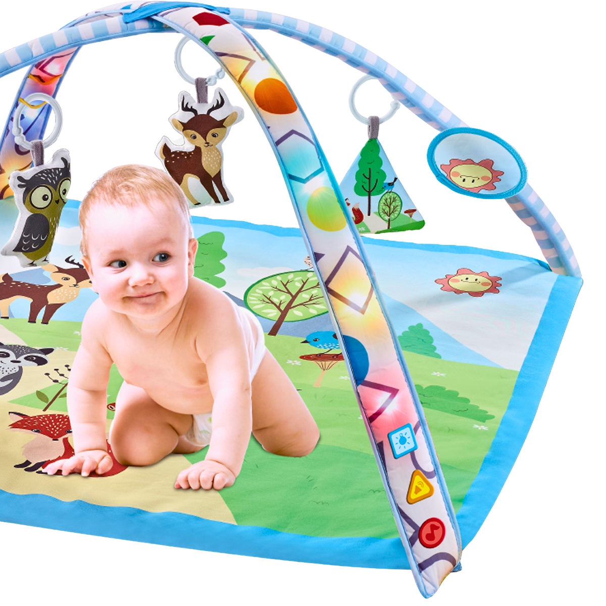 Tapete de Atividades Bebê Com Luz Musical Florest Maxi Baby - Imagem 3