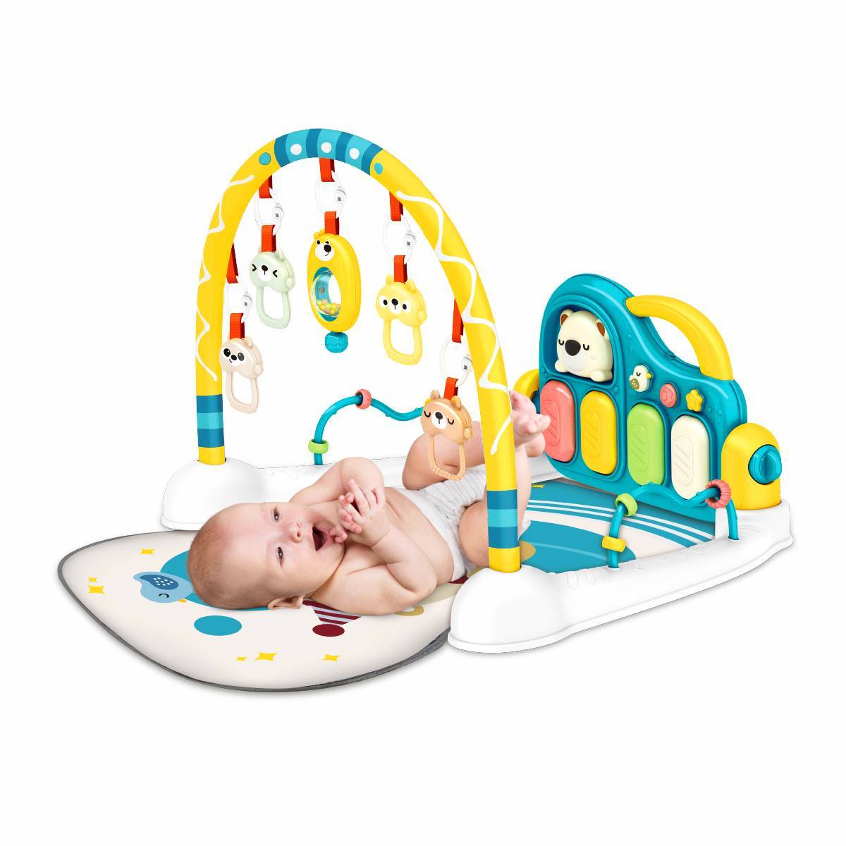 Tapete de Atividades Para Bebê Piano Teddy Verde - Maxi Baby - Imagem 3