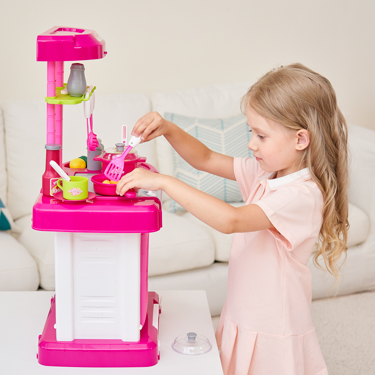 Cozinha Infantil Brinquedo C/ Som e Luz Princess Replay Kids - Imagem 11
