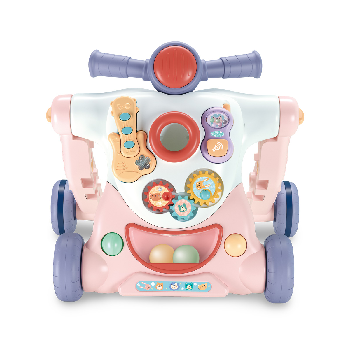 Andador Triciclo e Patinete Infantil Meu Robô Rosa Maxibaby - Imagem 6