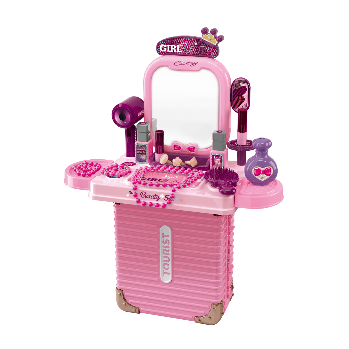 Bancada Penteadeira Infantil 3 em 1 Maleta 21 Peça Maxi Toys - Imagem 3