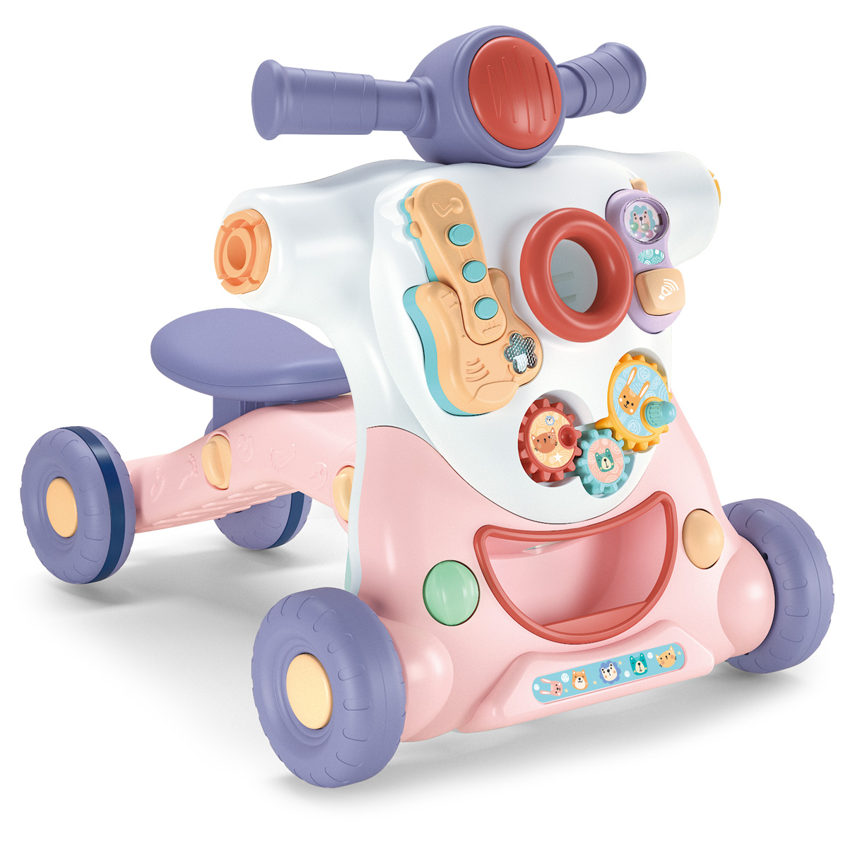 Andador Triciclo e Patinete Infantil Meu Robô Rosa Maxibaby - Imagem 3
