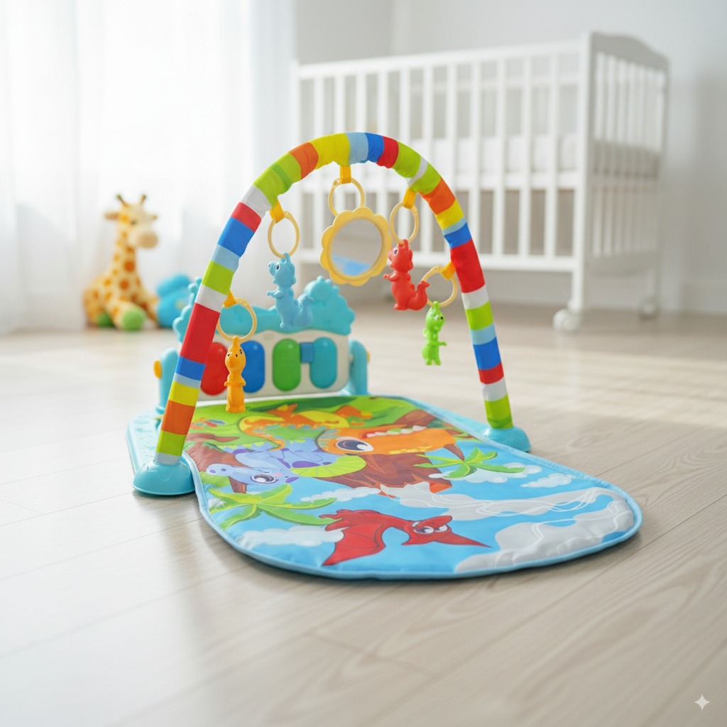 Tapete de Atividades Para Bebê Piano Funny Dino Maxi Baby - Imagem 2