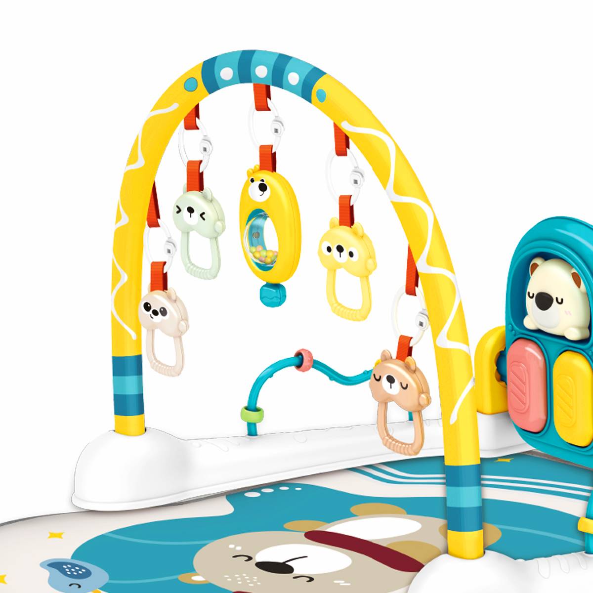 Tapete de Atividades Para Bebê Piano Teddy Verde - Maxi Baby - Imagem 2