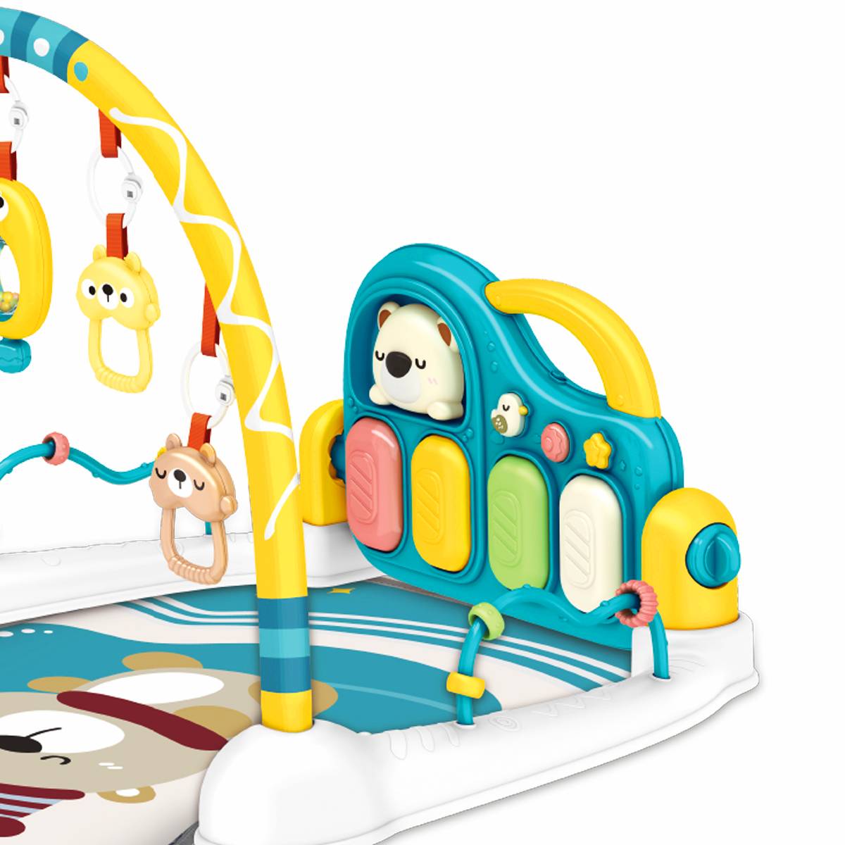 Tapete de Atividades Para Bebê Piano Teddy Verde - Maxi Baby - Imagem 4