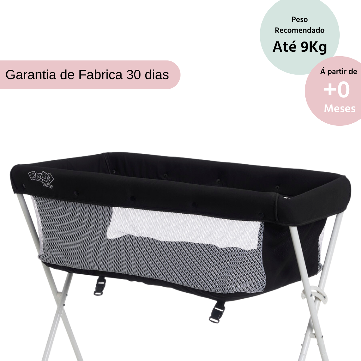 Berço Portátil Para Bebê Co-Leito Até 9kgs Snuggle Maxi Baby - Imagem 3