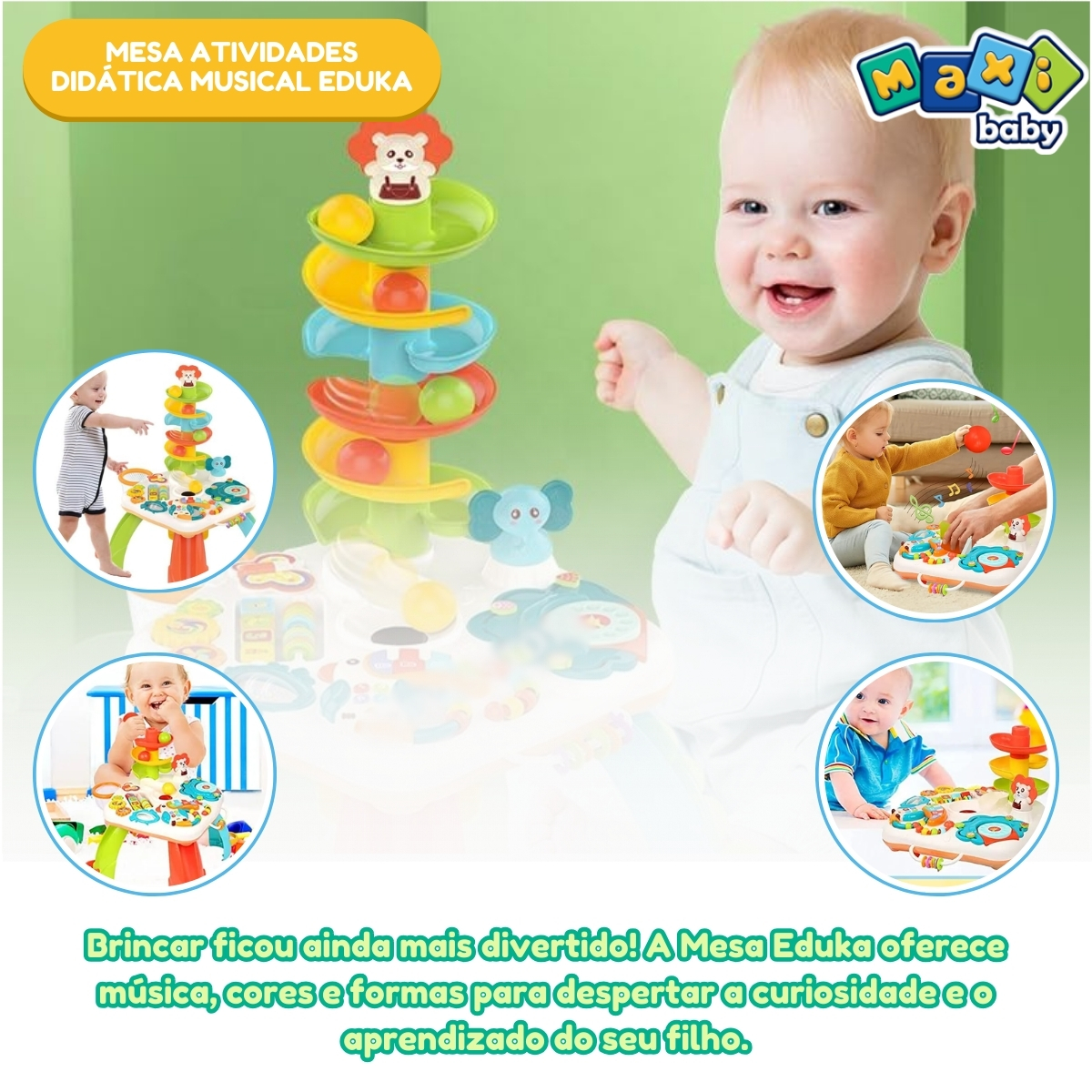 Mesa Atividades Infantil Didática Musical Eduka - Maxi Baby - Imagem 8