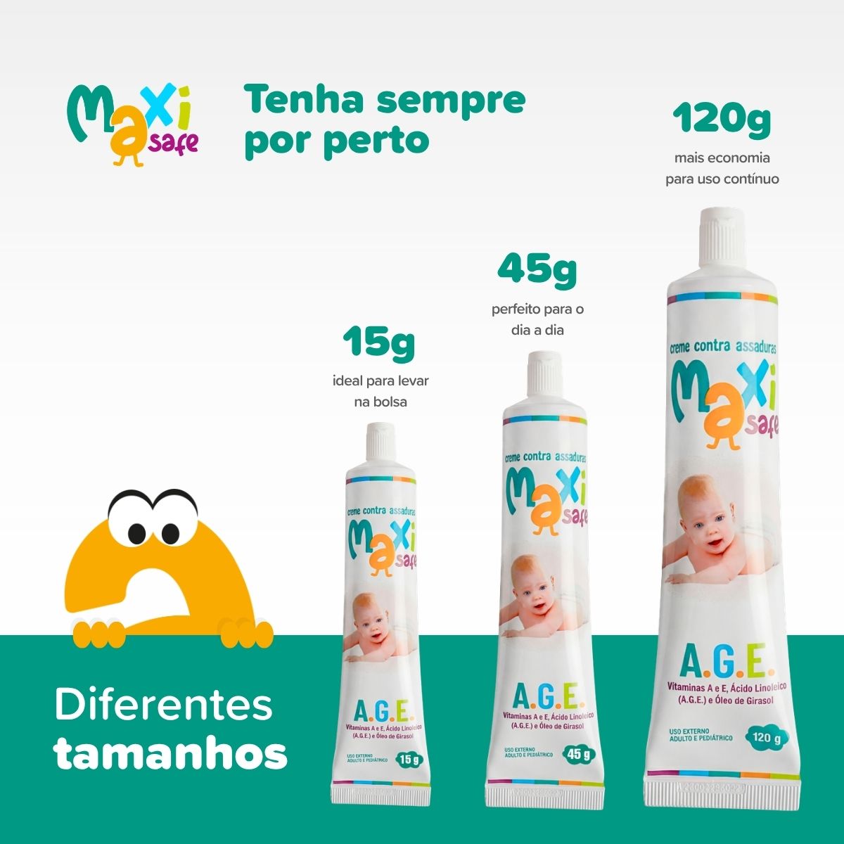 Creme Pomada de Assadura Óleo Girassol A.G.E 45g Maxi Baby - Imagem 5