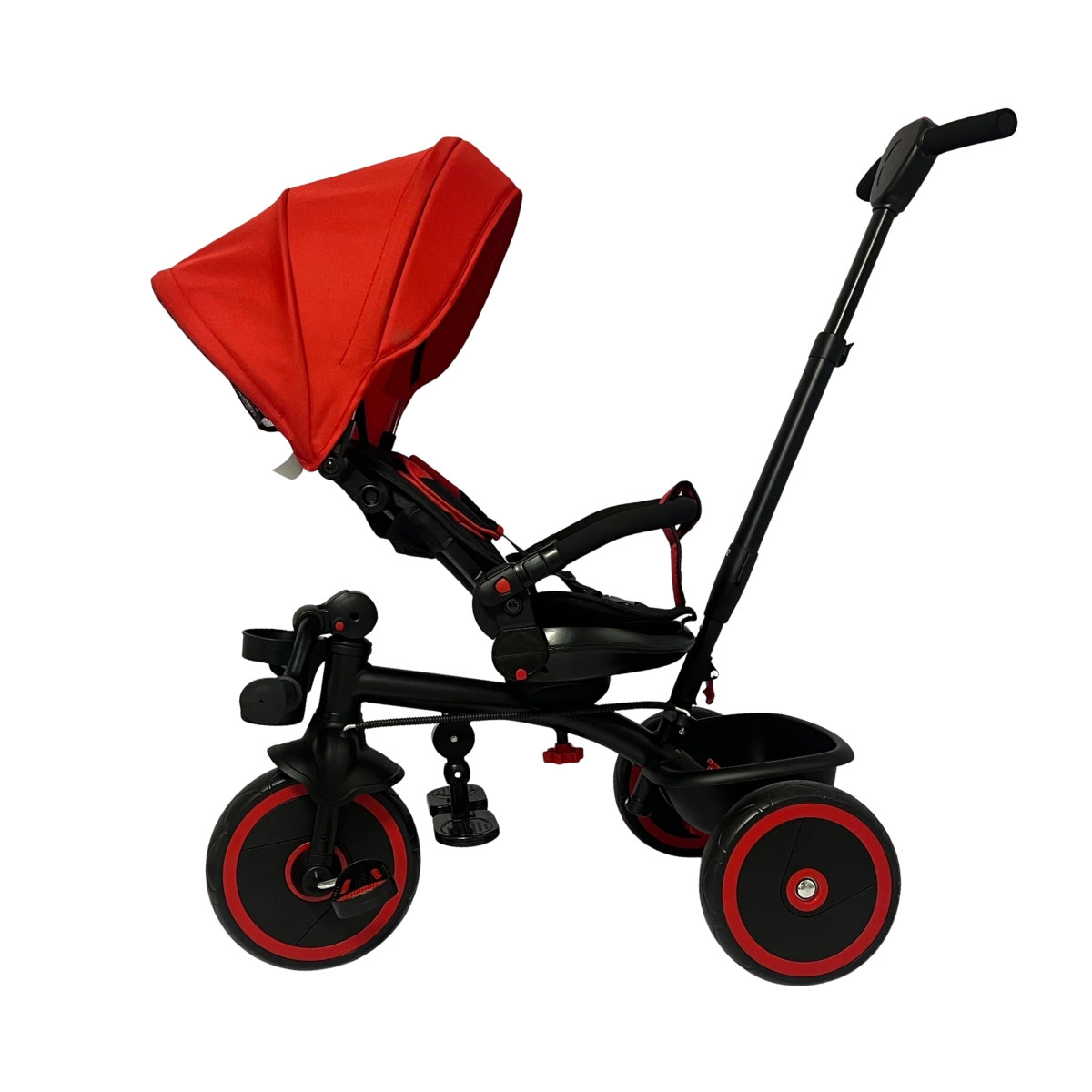 Triciclo Infantil com Empurrador 2 em 1 Waygo Verm Maxi Toys - Imagem 8