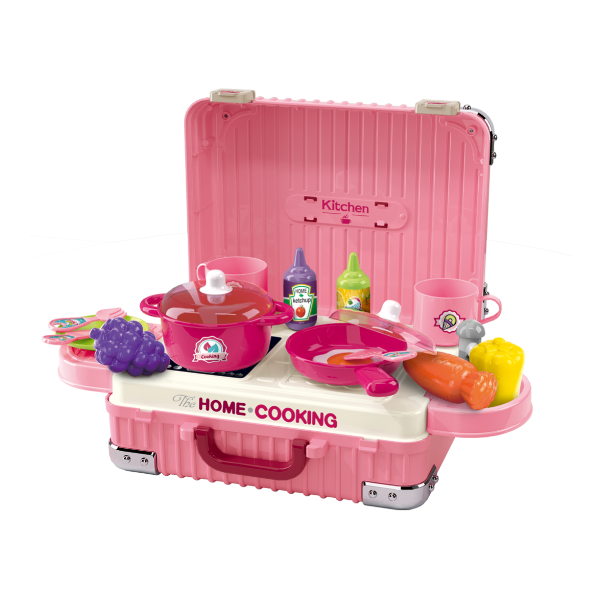 Cozinha Infantil Bancada 3 em 1 Maleta C/31 Peças Maxi Toys - Imagem 5