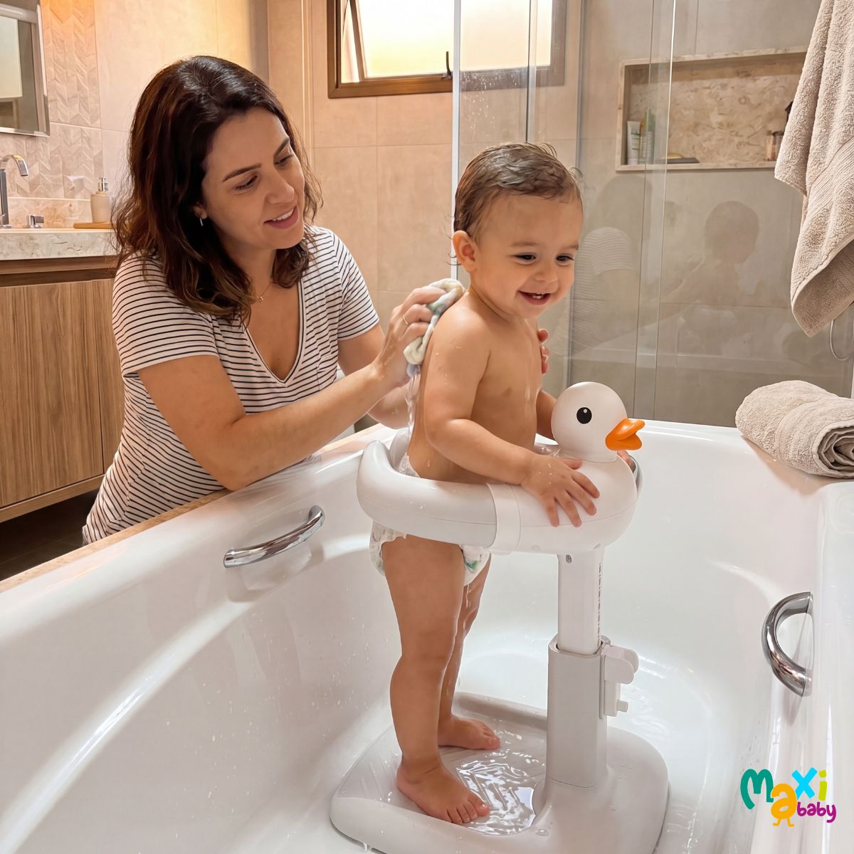 Suporte Banho Bebê P/Chuveiro e Banheira Duck Hug Maxi Baby - Imagem 9